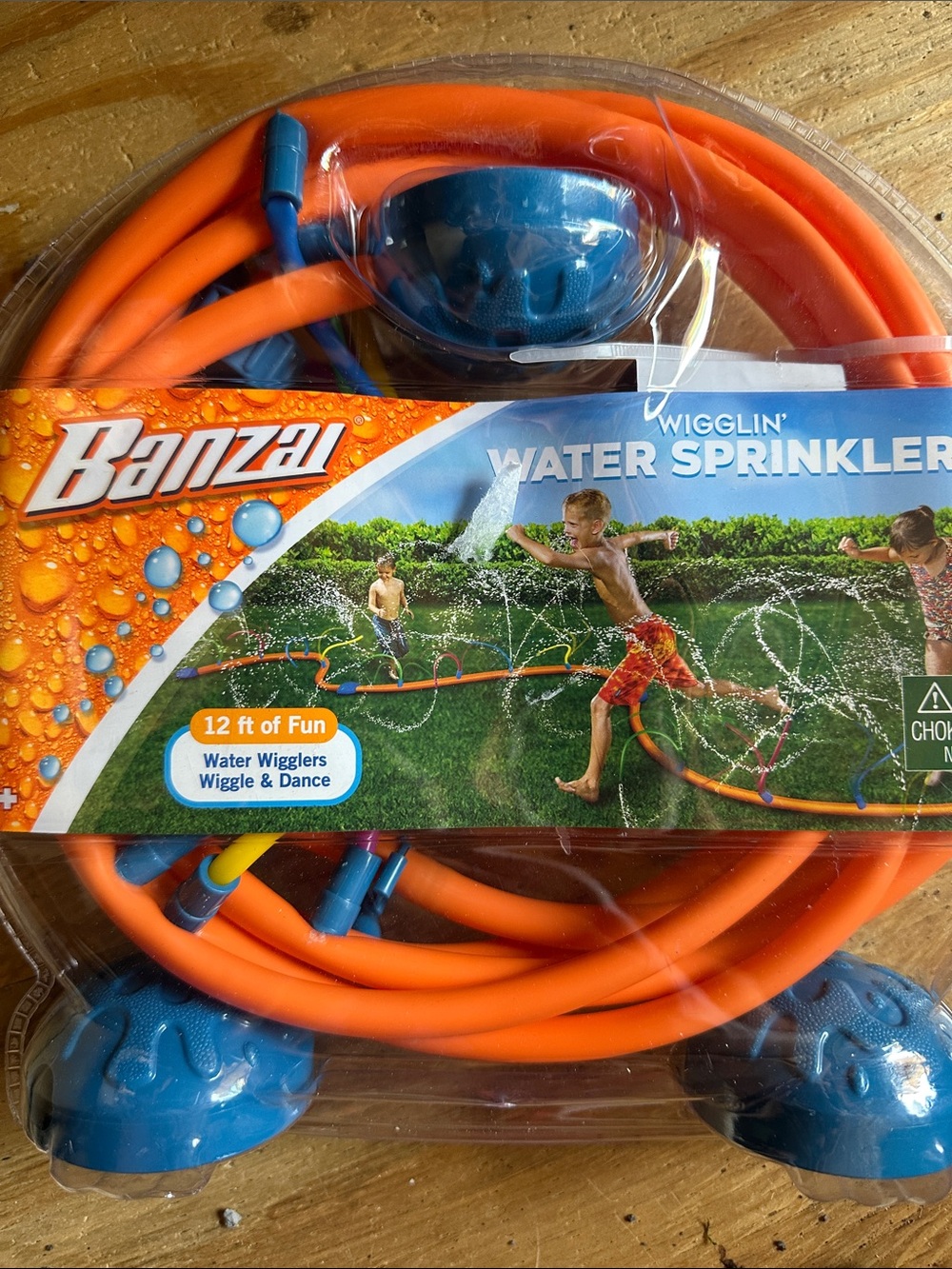Banzai Orange & Blue Wigglin' Water Sprinkler